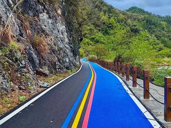 北仑彩色沥青道路